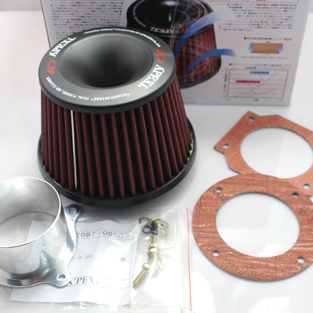 XH 8029 3" (76MM) APEXI Universal Kits Auto Intake Air Filter Dual