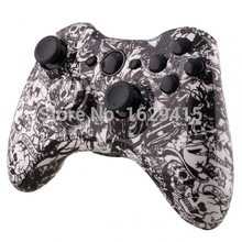 2015 NEW Custom Hydro Dipped White Skull Ghost Shell Parts for Microsoft Xbox 360 Wireless Controller with tools Free Shipping