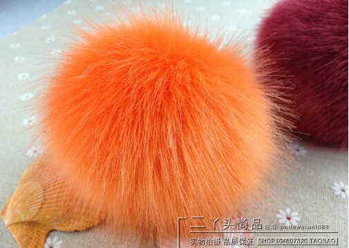 5pcs fake fur pompoms D8 for beanies hatsiphonekeybagscap DIY faux fur balls artifical fur pom poms free shipping (5)