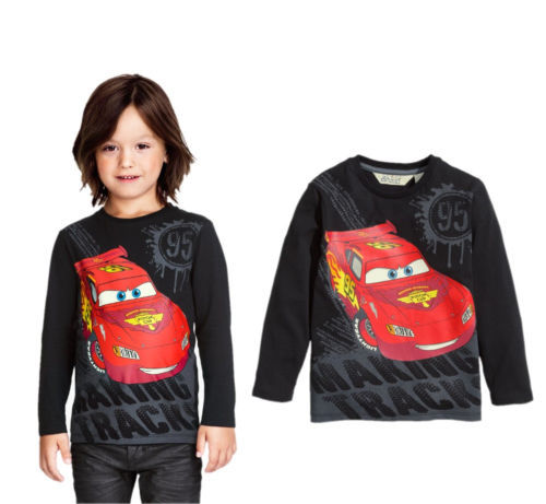 Cartoon Cars Kids Children Clothes Boys Long sleeve Tops Hoodie 2 7Years