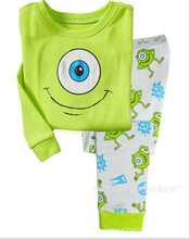 2105 boys girls Spider Man super man set children s clothing full pants shirts Pijamas Baby