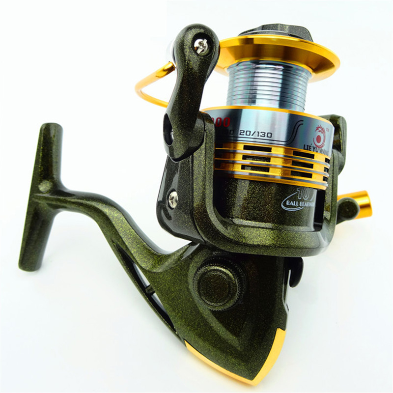 Fishing Reels Flash Gold Color Metal Material Spinning Wheel Road Sub-round 10 Bearing Fish Tools