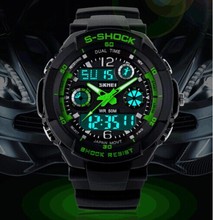 Relojes hombres S-SHOCK Sports militar reloj de moda relojes de hora Dual analógico Digital cuarzo LED relojes Relogio Masculino