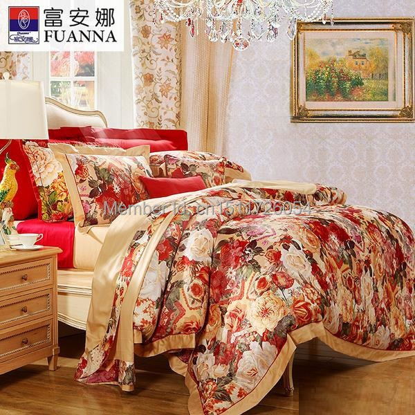 2015 hot sale Luxury bedding set duvet cover king size queen size pillow cases bed sheet bed set ...