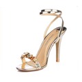 plus size35 43 women gladiator rhinestone high heels sandals elegant sexy ladies party wedding shoes brand