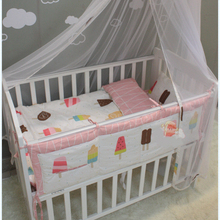 Nuevo Llega la estrella Caliente cama cuna 100% cottotton lindo 3 unids bebé juego de Cama incluye funda de almohada + hoja de cama + funda nórdica sin relleno