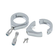 Motorcycle Pair Chrome 49mm Turn Signal Fork Clamps For Harley Dyna Glide FXD FXDC 2007 2014