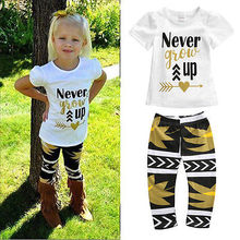 Toddler Kids Baby Girls Outfit Clothes T-shirt Tops Long Pants Trousers 2PCS Set Baby Girls Clothes Set Girls Clothing Set
