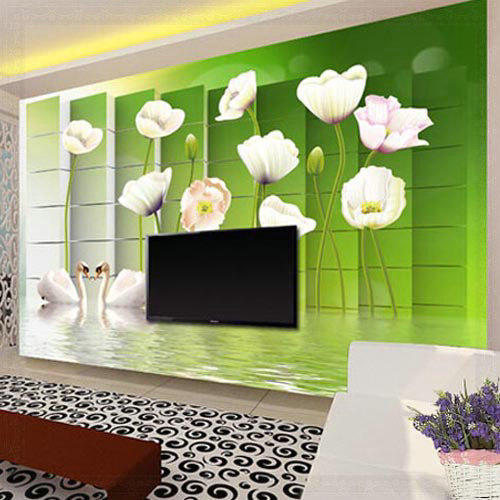 Aliexpress.com: Comprar Lirio de agua de la pared Mural del papel ... Aliexpress.com: Comprar Lirio de agua de la pared Mural del papel ...