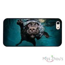 Funny Dog Underwater Swimming back skins mobile cellphone cases cover for iphone 4/4s 5/5s 5c SE 6/6s plus ipod touch 4/5/6