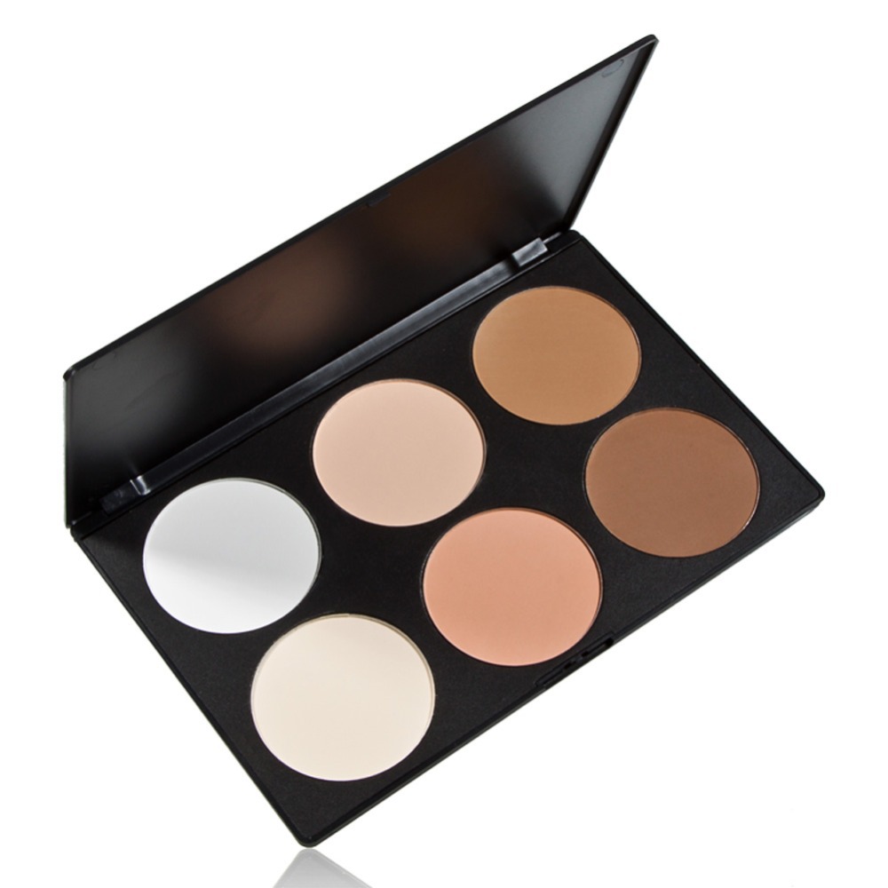 ONLY Professional 6 Color Pressed Powder Palette Nude Makeup Contour Cosmetic
