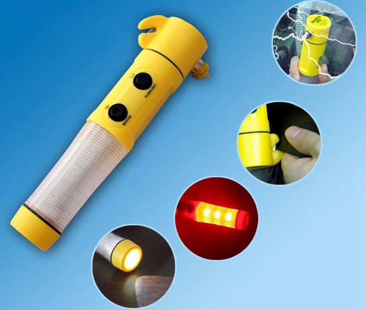 4 in 1 Car Auto Emergency Safety Life Hammer LED Flashlight New (1)