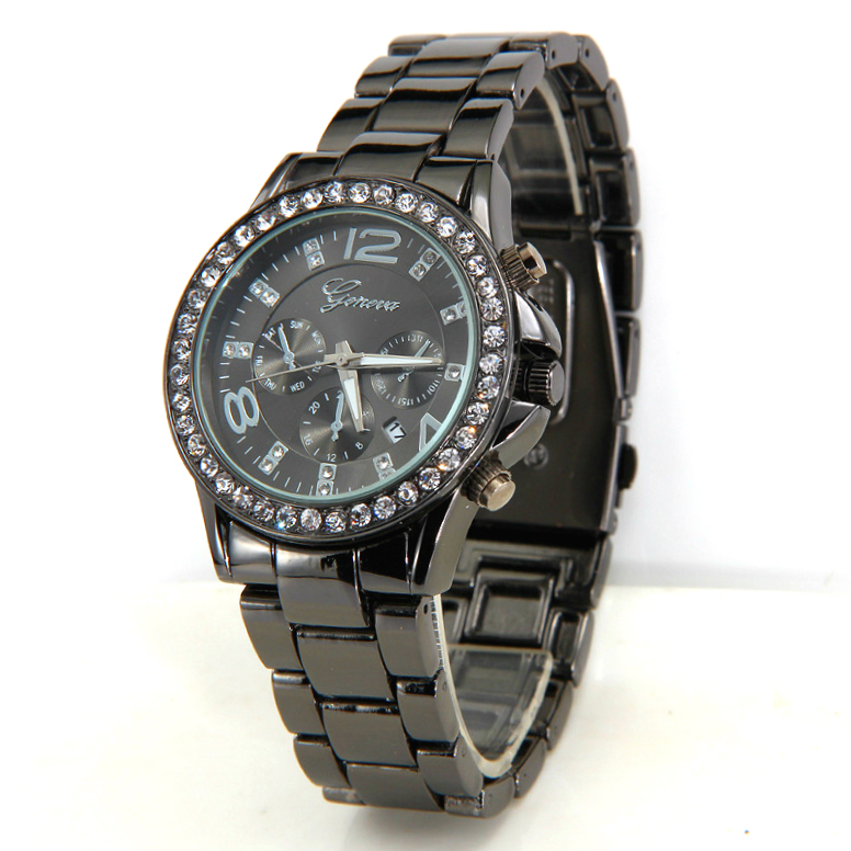 Relogio Masculino Geneva Luxury Gold Sapphire Fashion Clocks Relogios Wristwatches Men Quartz Watches Relojes Mujer 2015