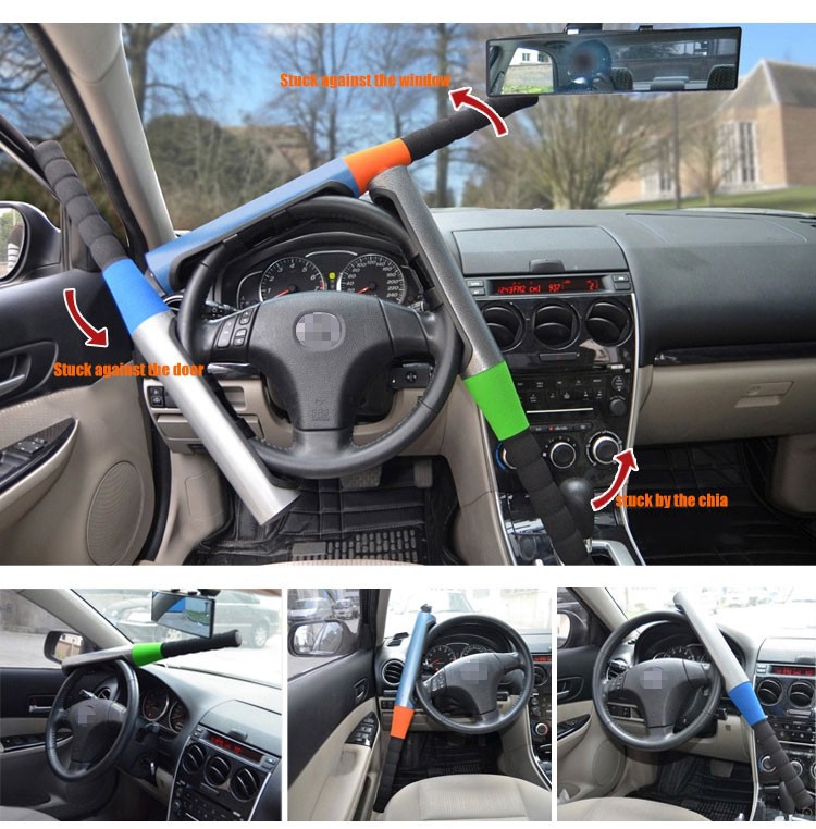 1x 586cm Diameter Car Anti-theft Steering Wheel Lock Window Escape Survival tool & Self Defense Baseball Stick free shipping (7)