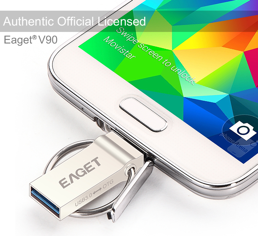EAGET Official V90 32gb 64gb USB Flash Drive USB 3 0 OTG Smartphone Pen Drive Micro
