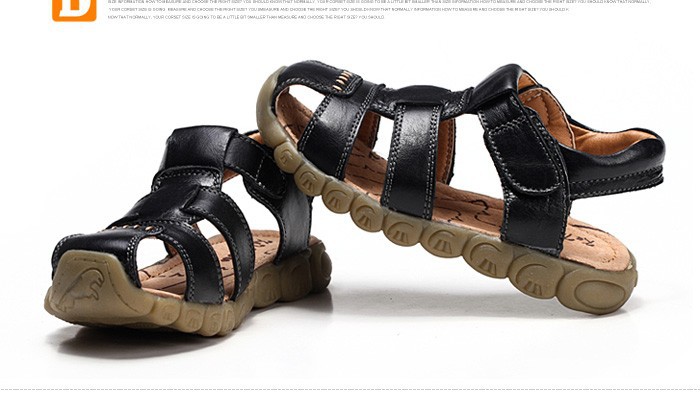 New 2015 Summer Kids Sandals Boys Genuine Leather Sandals Shoes Footwear Children Shoes Sandels Size21-36 Cow Sandalia Infantil free shipping (6)