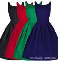 Hepburn wind 2016 summer New high end fashion Big yards Women s dress Elegant temperament Sleeveless