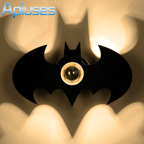 Fashion Modern Art High Grade Wall Lamp For Home Bedroom Living Room Decoration Wall Light Black Batman