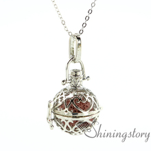 heart openwork aromatherapy necklace diffuser necklace wholesale perfume jewelry essential oil diffuser jewelry wholesale lava