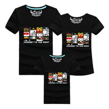 2016 Summer Matching Mother Son Outfits Father Daughter T Shirts Cotton Printed T Shirt Tees Family Macthing Look Clothing Sets
