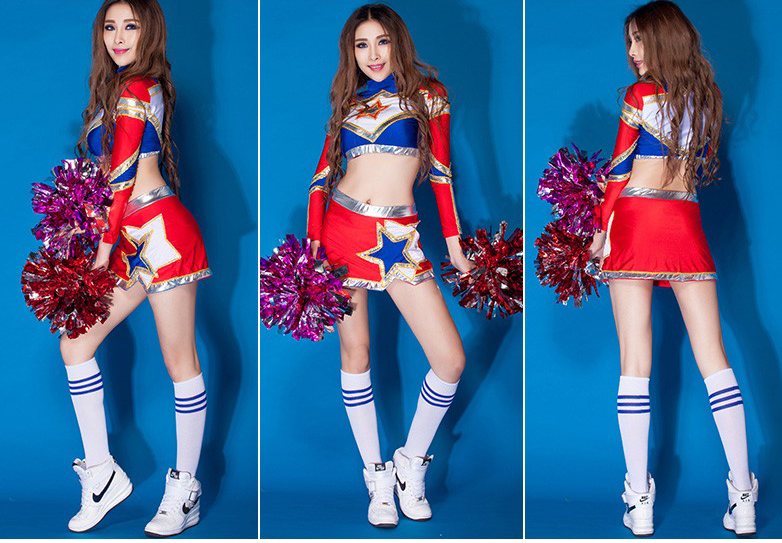 The new cheerleader uniforms cheerleading clothing clothing Tiaocao cheerleading modern stage costume Cheerleaders