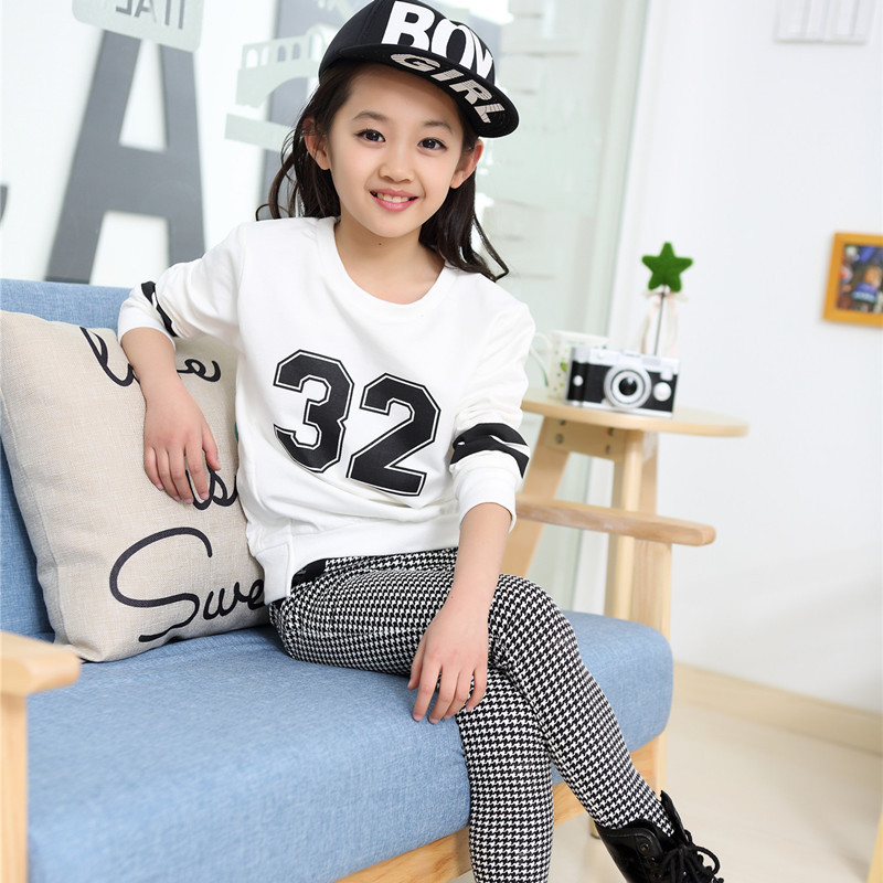 2016 Girls Sets Children Clothing Sportswear Kids Fashion Girls Sets Suits Children Coat Long Sleeve Tops