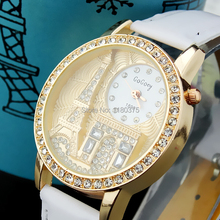 Women watches Quartz Wristwatch Gogoey Brand Luxury Eiffel Tower Leather Watch Lady Casual fashion gold Watch