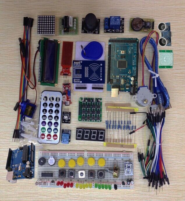 Starter Kit for arduino Uno R3 mega 2560 Servo 1602 LCD jumper Wire HC 04 SR501