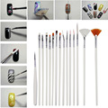 15pcs Set LKE Nail Art BrushesDotting Tools White Decorations Gel Painting Pen Nail Brush Nail Equipment