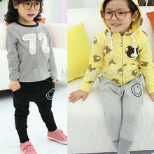 Kids Pants Smile Pattern Casual Harem Pants Baby Cotton Trousers 1 6Y