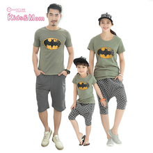 Family Look Family Clothing Mother Father Baby Daughter Clothes Set Print T Shirt+Shorts Mother and Son Matching Outfits