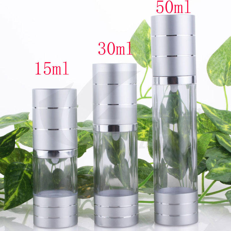 15ml 30ml 50ml silver airless pump bottle (1)