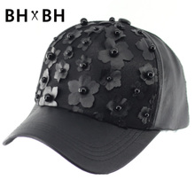 100% PU adults hat baseball cap unisex casual chapeau sports sun headwear snapback adjustable flowers decoration cap BH-LDL046