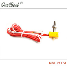 3D printer accessories extruder MK8 hot end kit diy extrusion printhead 12V40W heating temperature Accessories Free shipping