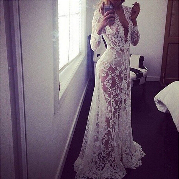 Pregnant Women Lace Embroidery Transperant Beach Maxi Dress font b Maternity b font Long Dresses Pregnant