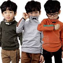 2015 autumn personalized baby boys clothing turtleneck B0009 basic B0009