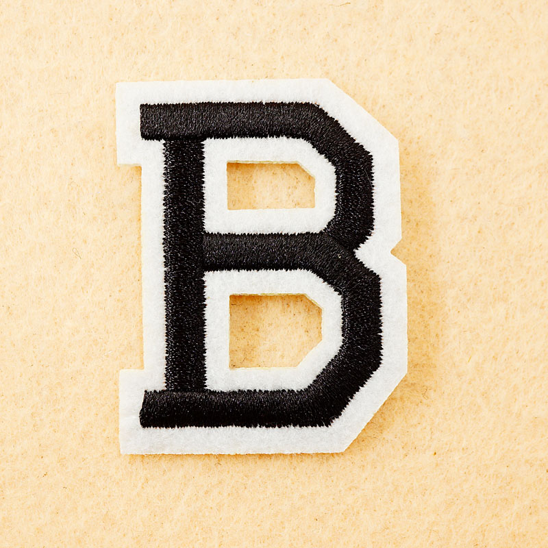 Letter: B (Size:4*5.5cm) DIY Cloth Patch Badge Embroidered Cute Badges ...