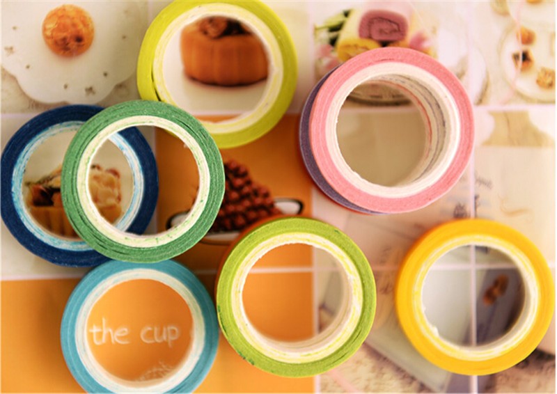New Fashion Candy Color Washi Tape Accessories for Dokibook Notebook Planner Inner Pages 10PCS One Set10