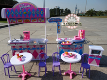 Girl birthday gift doll accessories doll house furniture Kitchen burger fast food restaurant for barbie doll baby diy toys