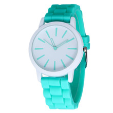 Hot sale New Fashion Designer Geneva Ladies sports brand silicone watch jelly watch 17 colors quartz watch for women CN0299-3