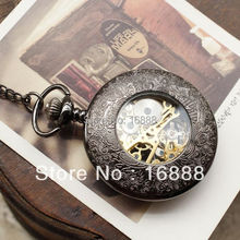 Hot Sale Bronze Web Pocket watch Vintage Pendant watch Necklace Chain Antique Nurse fob watches Clock