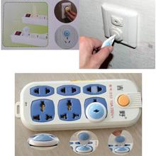 6pcs lot pack Child Baby Kids Electric Socket Security Plastic Safety Safe Lock Cover Plug Two
