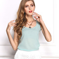 Women Chiffon Vest Candy Sleeveless Solid Color Loose Bottoming Shirt for Women 2016 New Arrival Hot