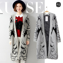 2015 Autumn new women’s fashion Wool blend knit cardigan loose long-sleeved sweaters for women G01