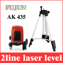 2 líneas nivel láser ak435 giratorio 360 nivelación 1V1H giratorio cruz lazer niveles línea horizontal y vertical + max 1.5 m trípode LL34
