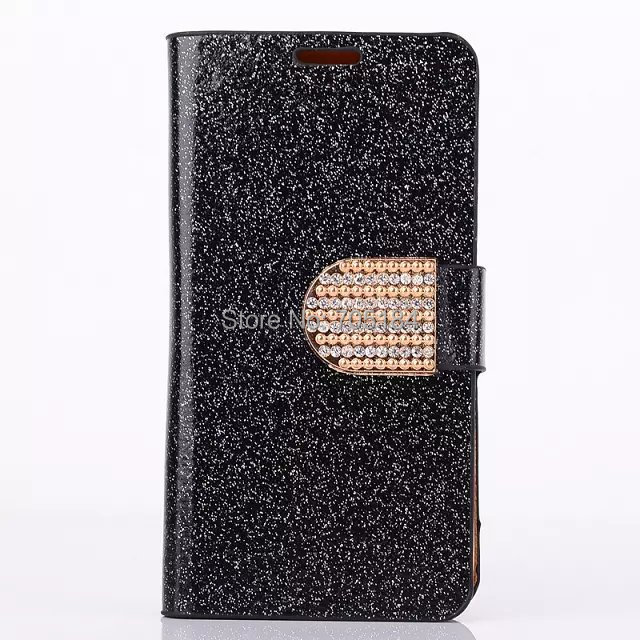 Bling Glitter shiny Chrome skin luxury Flip wallet leather case cover stand Credit card holder for Samsung Galaxy S5 Mini 30PCS