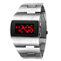 2016 Fashion Luxury Digital Watch LED Watch Stainless Steel Watches Men Sports Watch Male Hour relogio