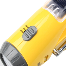 Multi function Self Powered AM FM Radio with Hand Crank Dynamo Powered Emergency LED Flashlight Torch