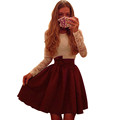 Summer New Arrival Sexy Casual Women Long Sleeve Sashes Crochet Lace Party A line Dress 2017