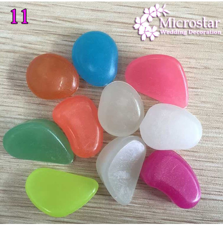 Home & Garden Supplies Glow In The Dark Luminous Pebbles Stones Wedding Party Decoration Ornaments (1)